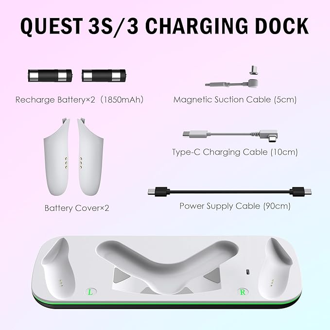 Charging Dock for Quest 3S, VR Stand for Meta Quest3, Charge Station for Oculus - Image 4