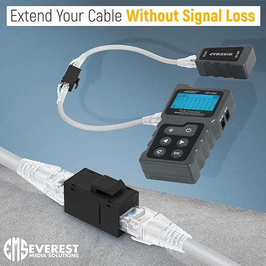 Everest Cat6 RJ45 Keystone Coupler in Black - Image 4