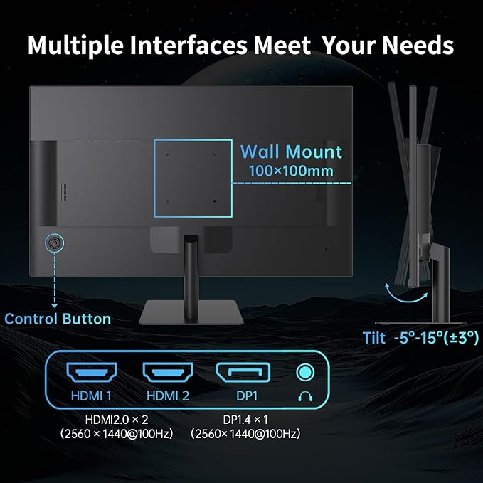 KTC 32 Inch 2K Computer Monitor, IPS 1440p Monitor - Image 8