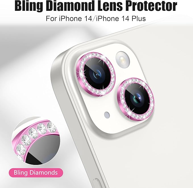 AGVEE 3+3 6 Pack for iPhone 14 6.1" / 14 Plus 6.7" Camera Lens Cover Protector - Image 4