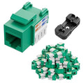 Iwillink Cat6 Keystone Jack and Punch-Down Stand, RJ45 Ethernet Jack, 90-Degree by IWILLINK