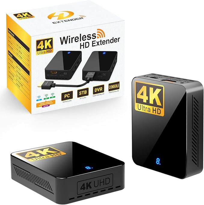 Wireless HDMI Transmitter and Receiver 4K 30Hz, 400FT/120M Long Range, 9 by Unknown
