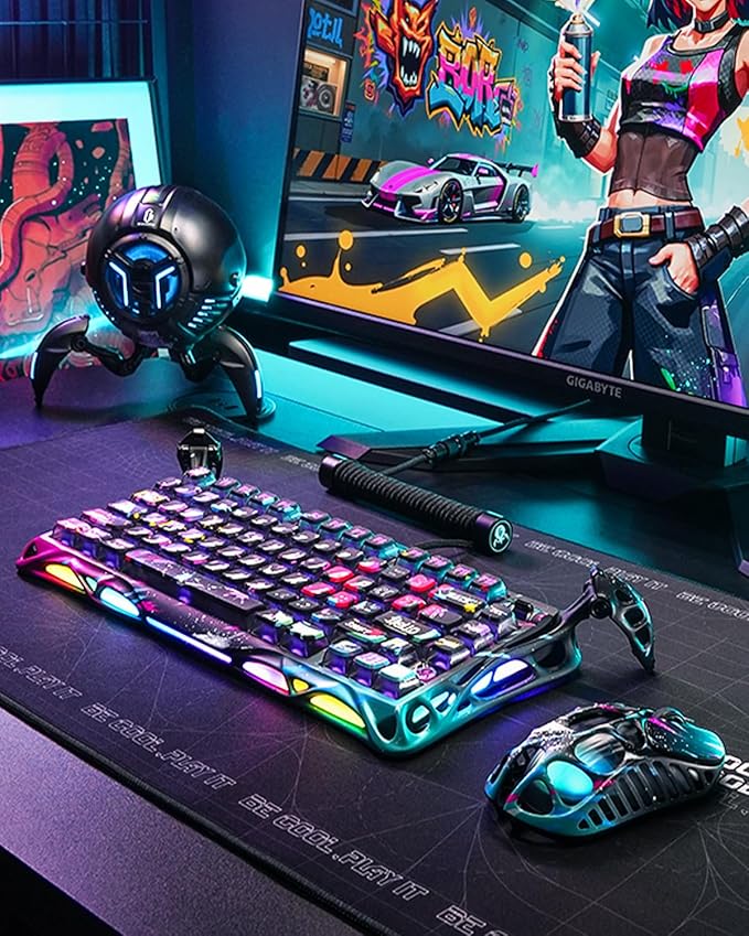 GravaStar Mercury V75 Pro 75% Hall Effect Magnetic Switch Gaming Keyboard-Neon - Image 7
