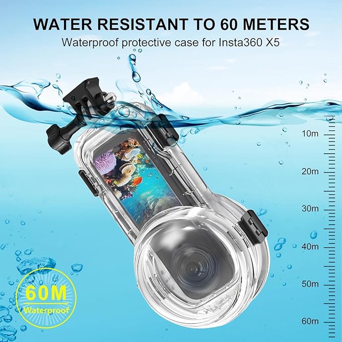 Invisible Dive Case for Insta360 X5, FotStdio Insta 360 X5 Waterproof Case - Image 3