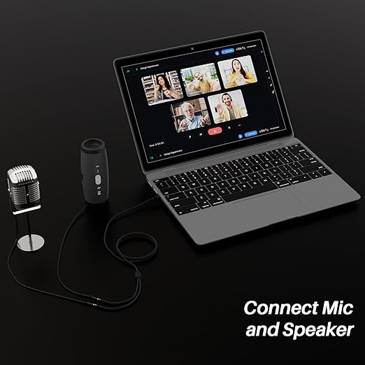 1/8inch Aux Headphone Splitter 2 Way Cable 1FT, 3.5mm 1 Male to 2 Female Mic - Image 3