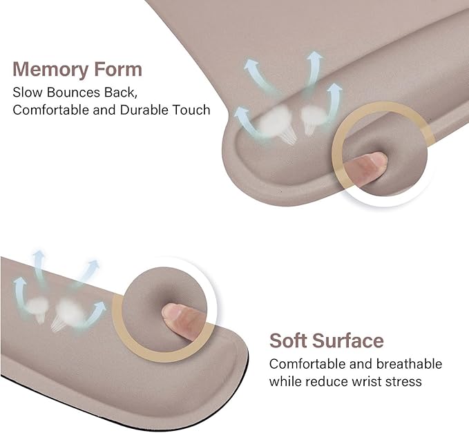 MOSISO Wrist Rest Support for Mouse Pad & Keyboard Set, Ergonomic Mousepad - Image 7