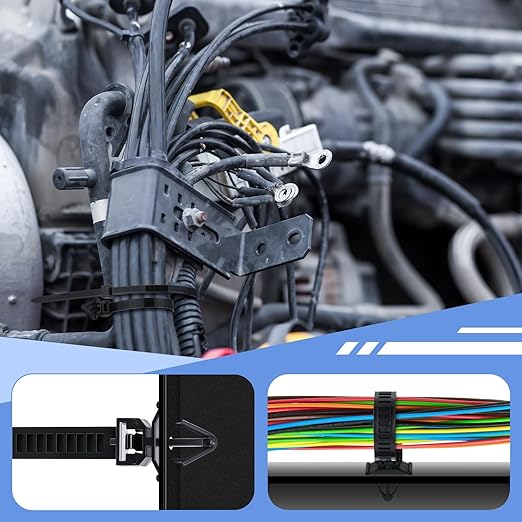 200pcs Car Wire Loom Routing Clips Push Mount Cable Tie Assortment 15 Sizes Car - Image 4