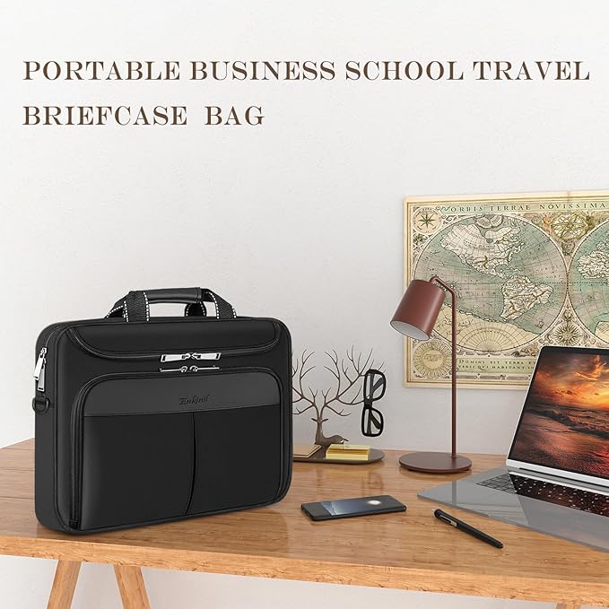 15.6-16.2 inch Waterproof Protective Laptop Messenger Briefcase - Image 6