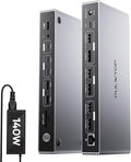 Displaylink Docking Station, PULWTOP USB C DisplayLink Dock Triple Displays by PULWTOP