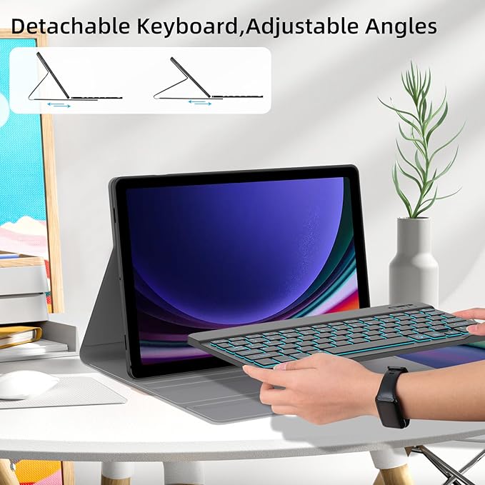 Backlit Keyboard Case for Samsung Galaxy Tab S10 FE/S9 FE 5G 10.9"/ Tab S9 11" - Image 4