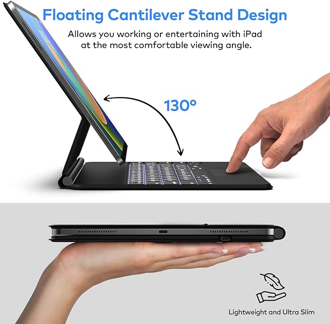 Keyboard Case for iPad Air 11-inch & iPad Pro 11 inch – Magic-Style Magnetic - Image 4