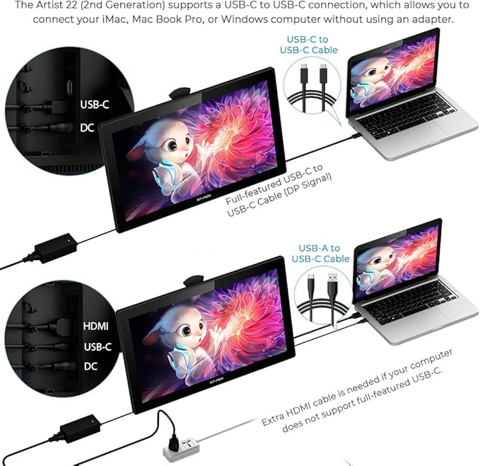 Drawing Tablet with Screen XPPen Artist 22 2nd Computer Graphics Tablet 122% - Image 3