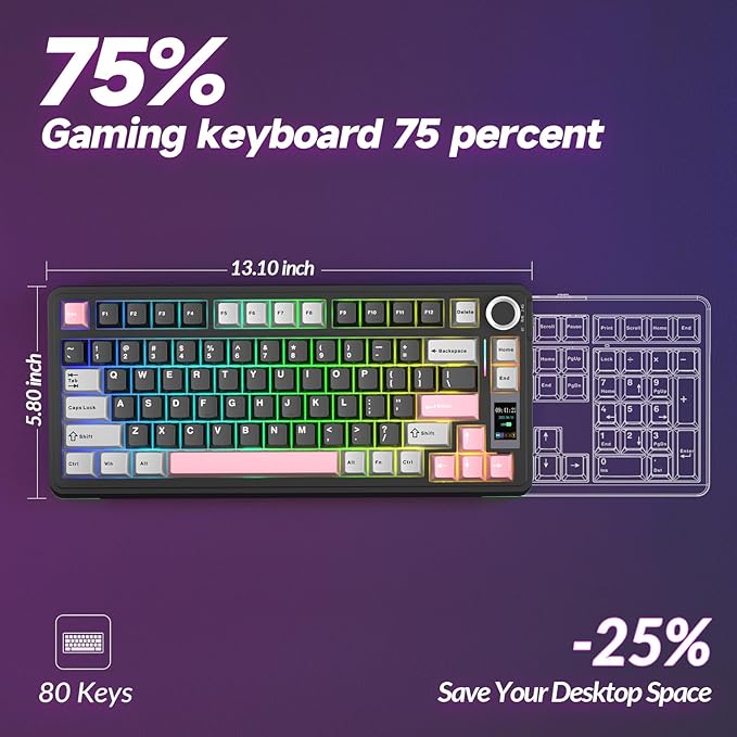 AULA S75 PRO Wireless Mechanical Keyboard - Image 9