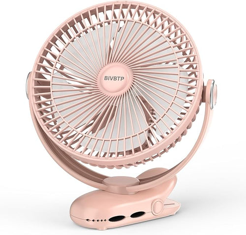 12000mAh Clip on Fan 30H Longest Runtime, 8in Portable Fan Rechargeable by BIVBTP