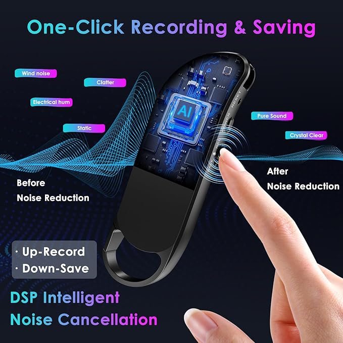 64GB Digital Voice Recorder, Vandlion Recording Device - Image 2