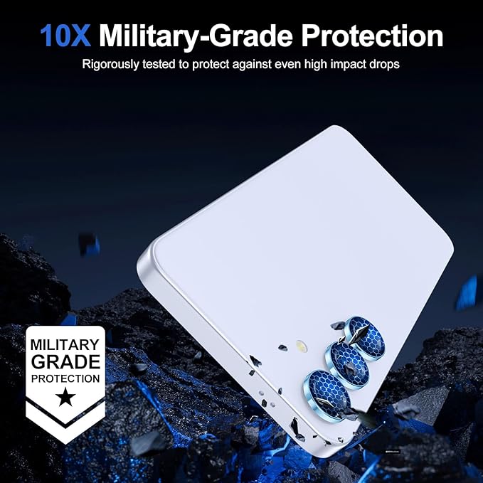 for Samsung Galaxy S25 Camera Lens Protector, Individual Metal Ring Tempered - Image 5