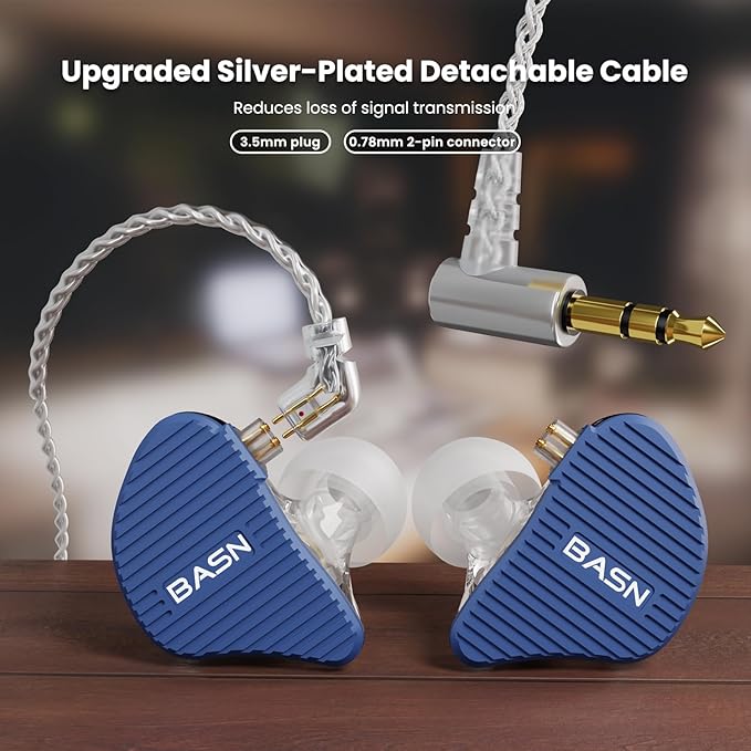 BASN Mix-PD in Ear Monitor, 1Planar Driver + 1Dynamic Driver HiFi IEM Earphones - Image 4