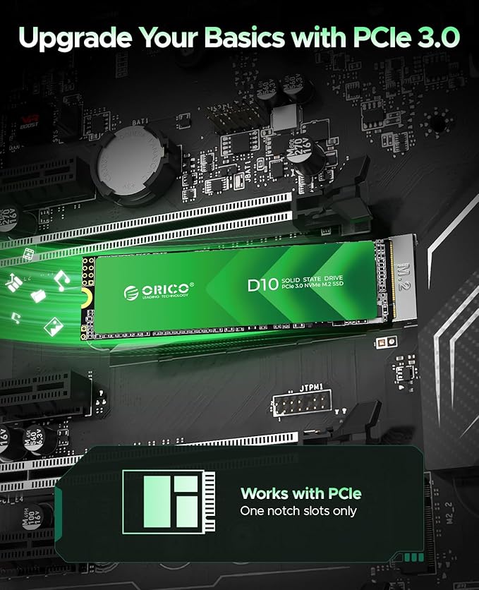 ORICO 2TB M.2 NVMe SSD, PCIe Gen3x4 2280 SSD - Image 4