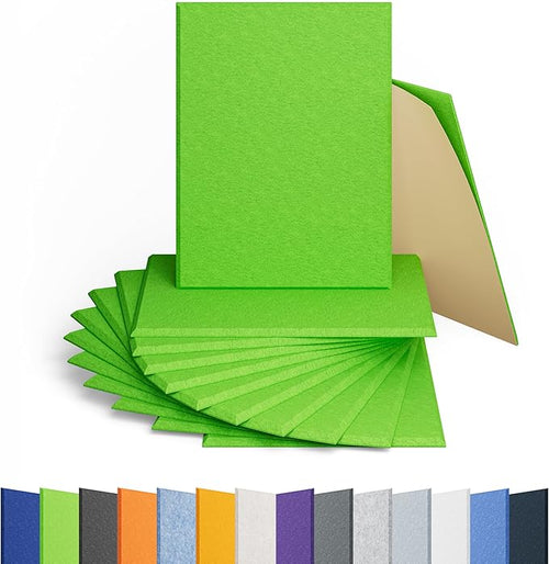 12 Pack Acoustic Panels Self Adhesive Sound Proof Foam, High Density Sound by Amantech