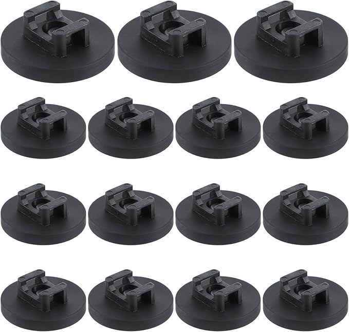 15 Pcs Magnetic Cable Clips Zip Tie Mount Base Black Magnetic Wire Holder by Tobeelec