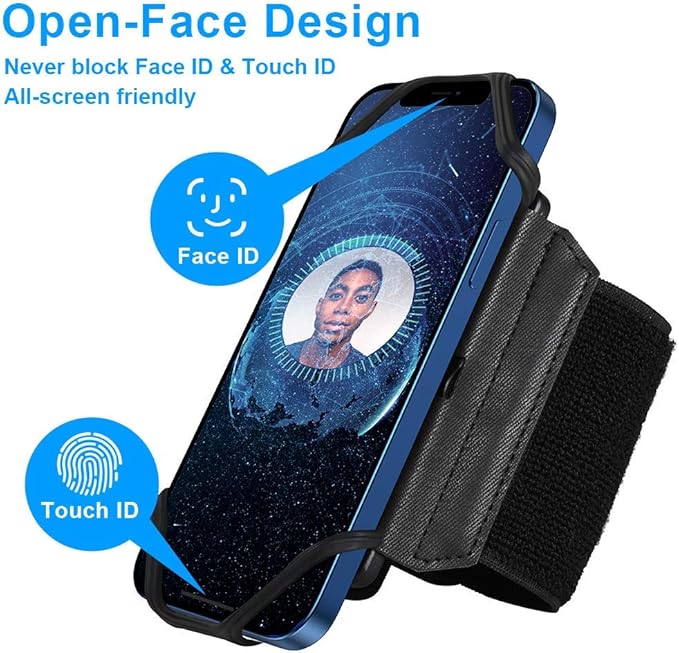 VUP Wristband Phone Holder, 360° Rotatable Forearm Armband - Image 3