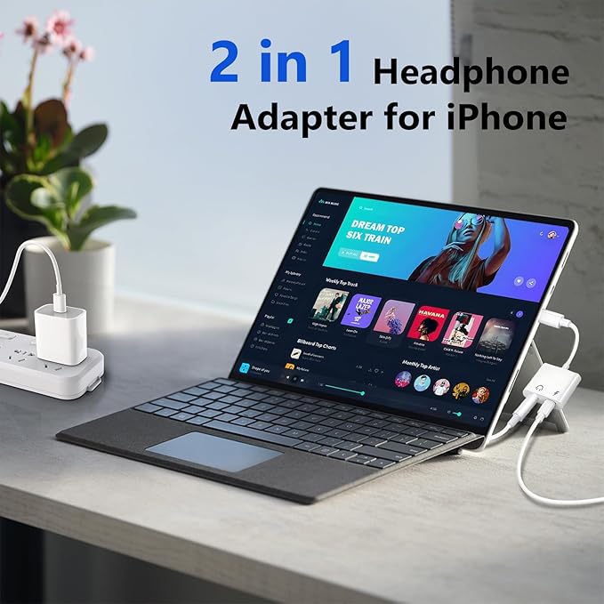 Seulliya USB C to 3.5mm Headphone Jack and Charger Adapter, 2-in-1 Audio & Fast - Image 3