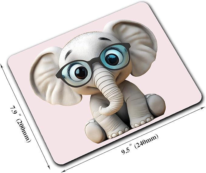 Cute Cartoon Anime Elephant Custom Mouse Pad - Image 2