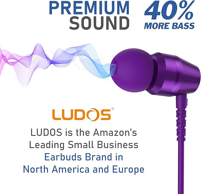LUDOS OMNITONE Wired Earbuds in-Ear Headphones, 5 Years Warranty, Earphones - Image 7