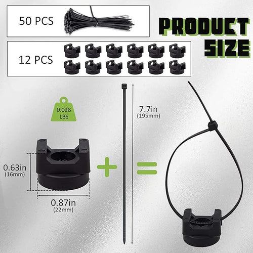 12Pcs Magnetic Zip Tie Mounts - Image 2