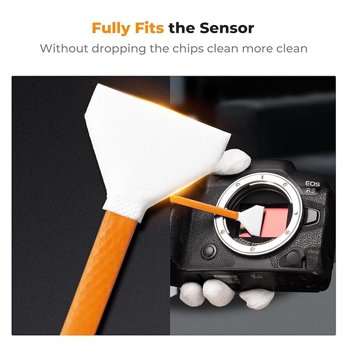 K&F CONCEPT 24mm Full Frame Sensor Cleaning Swab*6 + 20ml Sensor Cleaner - Image 3