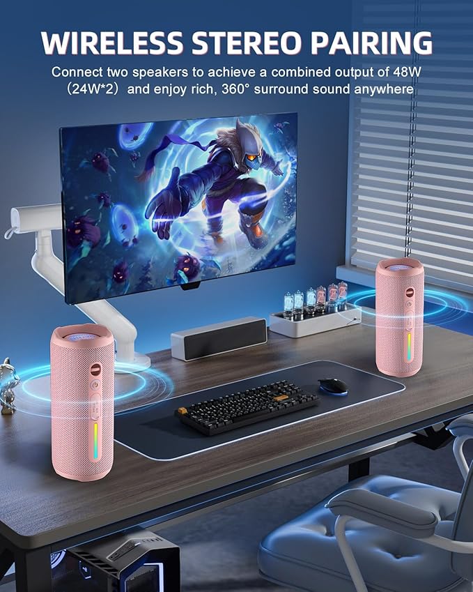 OHAYO Portable Bluetooth Speaker, IPX7 Waterproof Wireless Speaker - Image 4