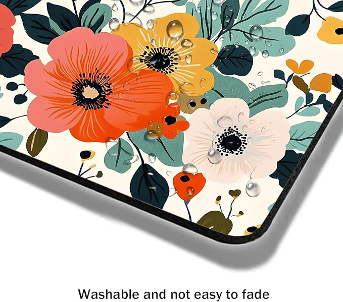 Mouse Pad, Cute Floral Pattern Flower Mouse Pads - Image 4