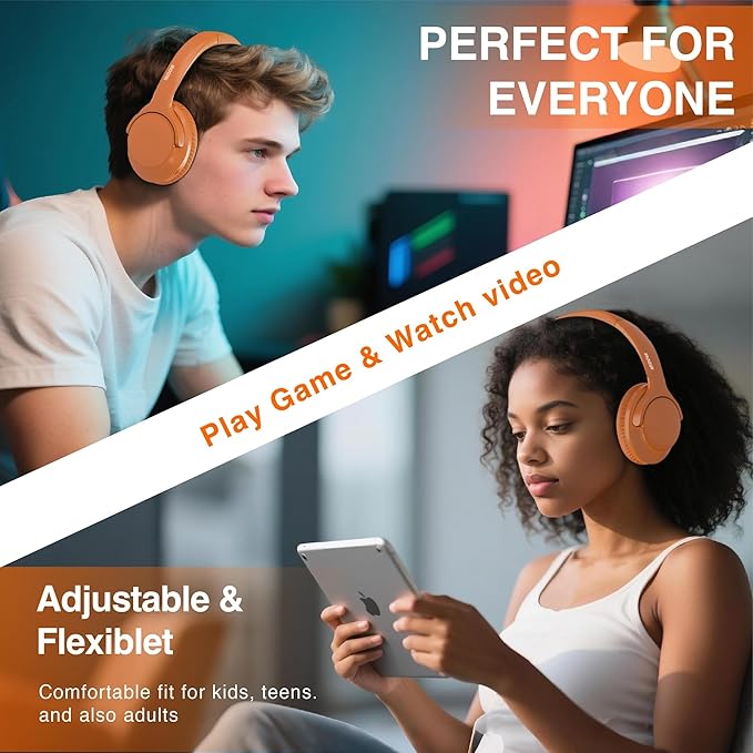 MIDOLA Bluetooth Headphones Over Ear 68H Playtime 6 EQ Wireless Headset - Image 7