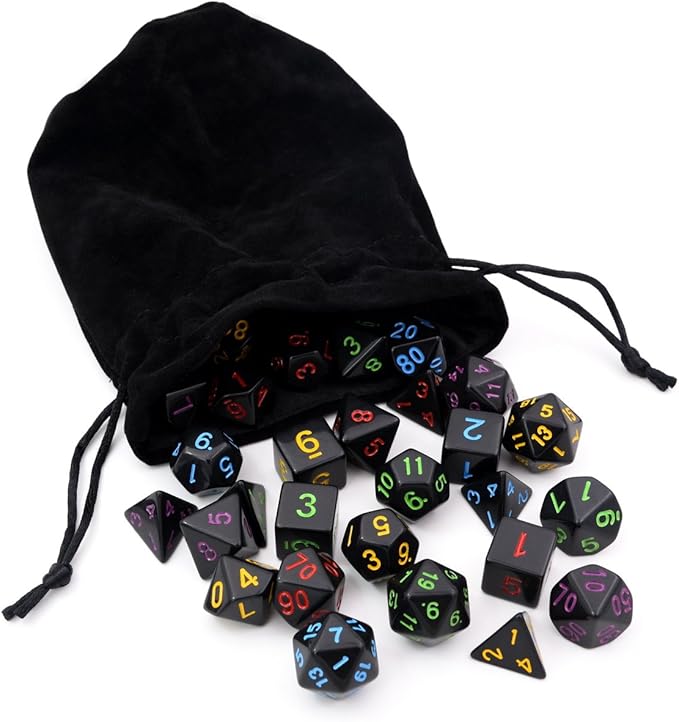 5 Sets New Black Polyhedral Dice - Image 3