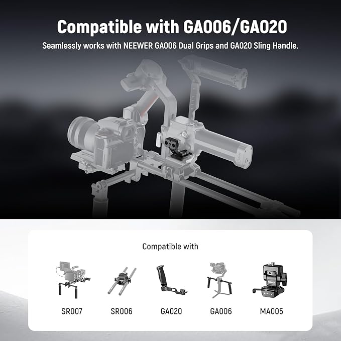 NEEWER Mount Adapter for RS3 & RS4, Arca Type Quick Release Plate - Image 5