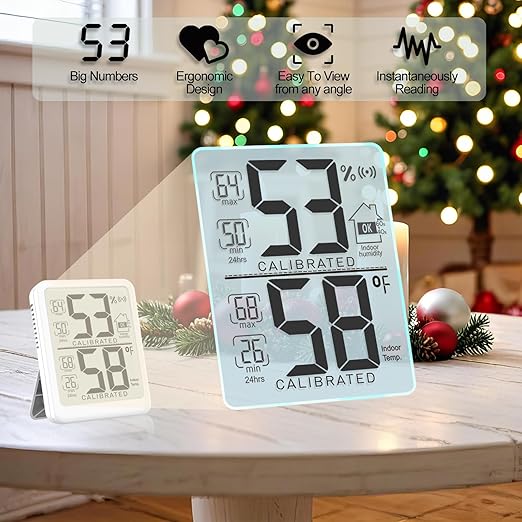 Antonki 2-Pack Room Thermometer, Digital Small Hygrometer Indoor Thermometer - Image 3