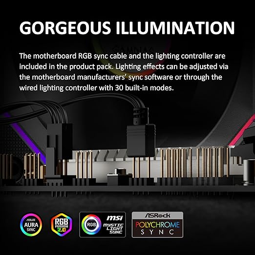GAMDIAS 120mm ARGB PWM Case Fan, 2 Blades in 1 Fan Pack, Sync - Image 9