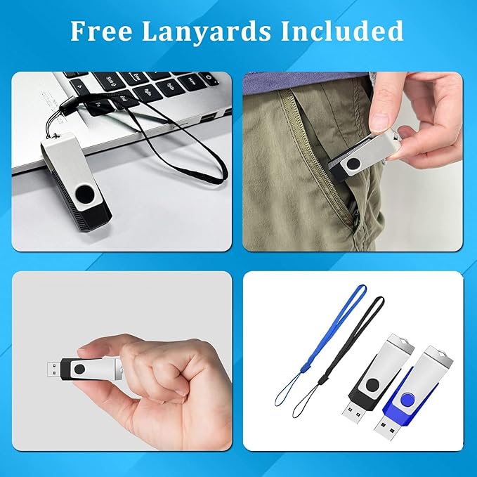 2GB Flash Drive 2 Pack, USB 2.0 Thumb Drives Jump Pen Drive Memory Stick - Image 5