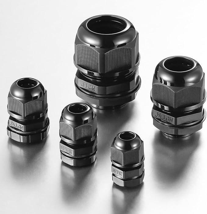 50 PCS 3/8" NPT Nylon Cable Gland Joints - Image 3