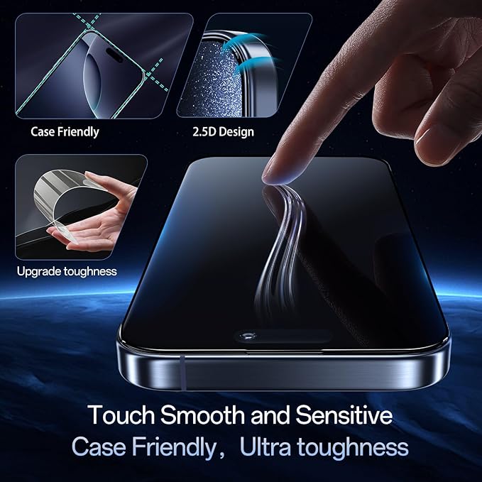 Screen Protector for iPhone 16 Pro Max Blue Light Block, Military-Grade - Image 7