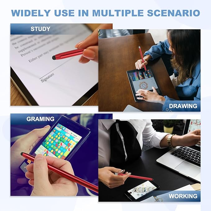 PATIKIL 5 Pcs Stylus Pens for Touch Screen, 2 in 1 High Sensitivity Universal - Image 7