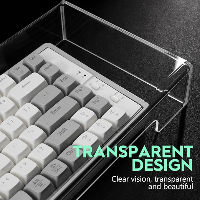 Cabilock Keyboard Dust Cover Desktop Monitor Plate Holder Clear Keyboard Stand - Image 9