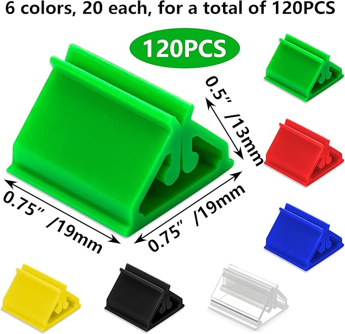120 PCS Plastic Game Card Stands Colorful Blank Board Markers Holder - Image 7