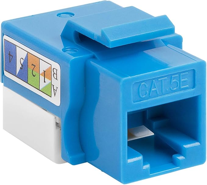 Cmple - RJ45 Keystone Jack 90 Degree Cat5e Keystone Jack Insert Punch Down RJ45 - Image 3