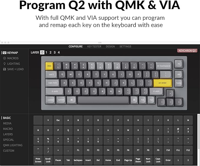 Keychron Q2 Wired Custom Mechanical Keyboard, QMK/VIA Programmable Macro - Image 5