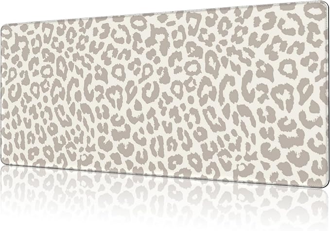 Mouse Pad Large Leopard Print Non-Slip Gaming Desk Mat by NIYLYNSYN