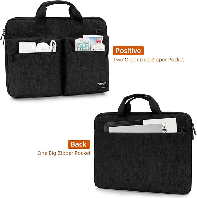 KINGSLONG 15.6 inch Laptop Shoulder Bag, Slim Shockproof Computer Sleeve - Image 6