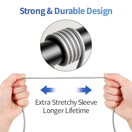 MFi Certified Metal Charger Cable 3.3FT Stainless Steel Braided Fast Charging - Image 4