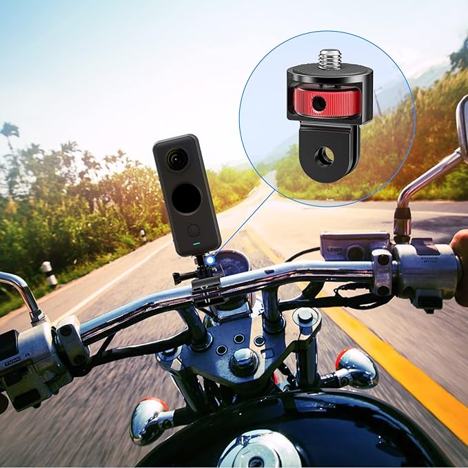 2 Pieces Camera Tripod Mount for Gopro Adapter 360°Adjustable Aluminum Alloy - Image 6