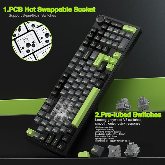 AULA F99 Pro Wireless Mechanical Keyboard - Image 6
